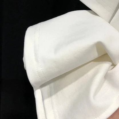 Summer Versatile Academy Style Short Sleeve Loose Korean Print Split Medium Length Dress T-shirt Women Casual Comfortable Style Badiee Stylez