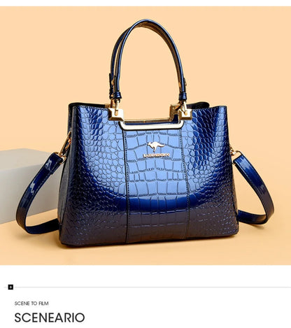 Three Layers Women Shoulder Bags Luxury Designer High Quality Patent Leather Messenger Casual Tote Bag Large Capacity Hand bags