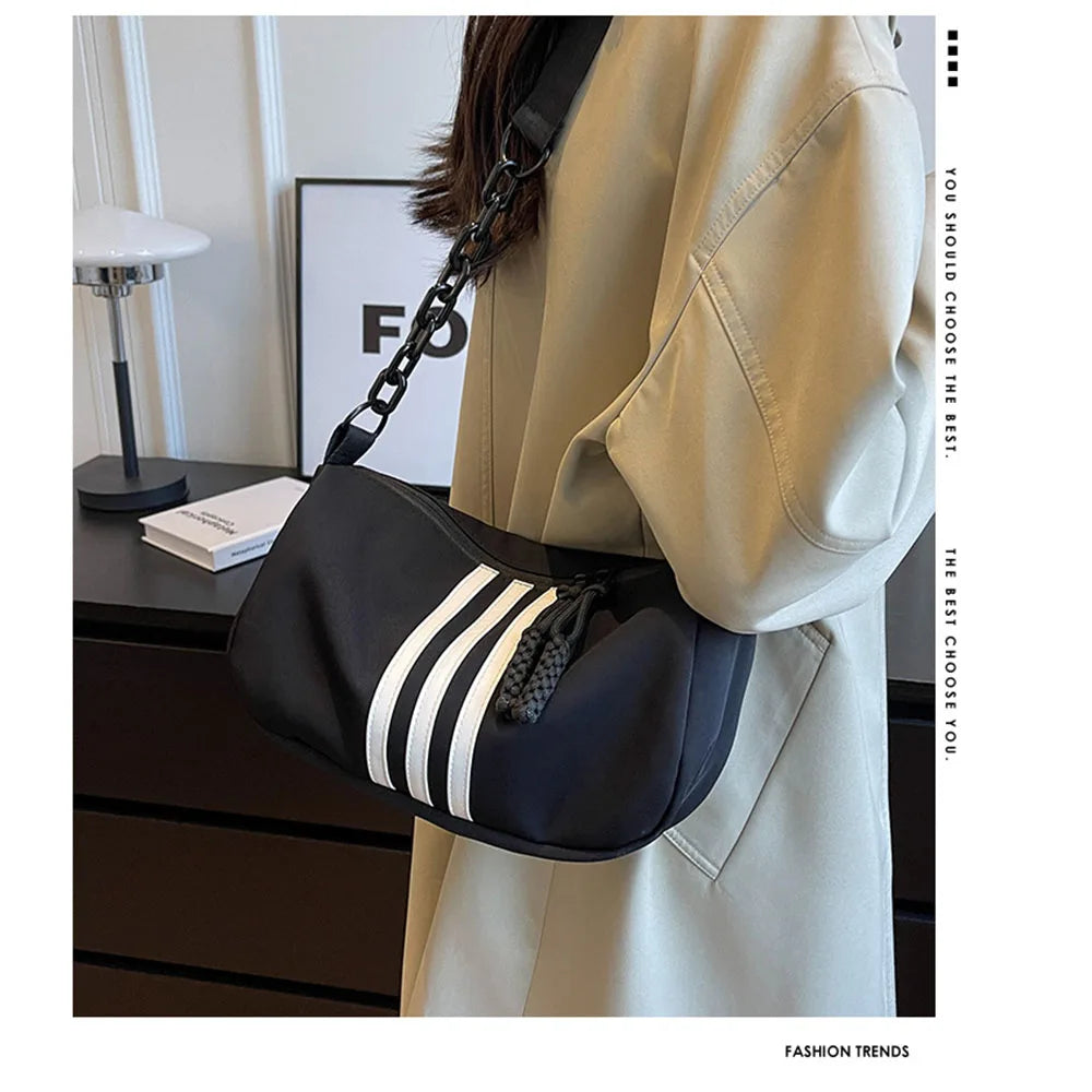 Fashion Crossbody Bag for Women Purse Oxford Tote Bag Fashion Chain Aesthetic Handbags Travel Bags