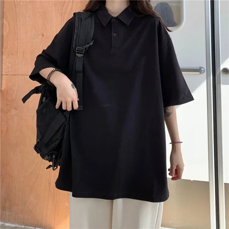 Summer New Women's Short sleeved T-shirt Cool and Breathable High Quality POLO Shirt Business Casual Sweat-absorbing Top S-3XL