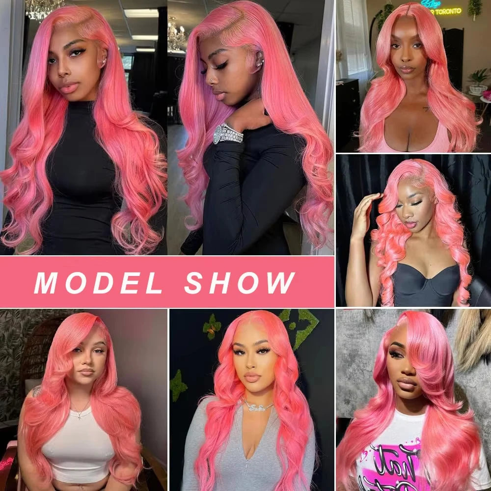 Loose Body Wave Light Pink Lace Front Wig Human Hair 13X6 Hd Lace Frontal 613 Colored Wig 13X4 Brazilian Pre Plucked Wig 36 Inch Badiee Stylez
