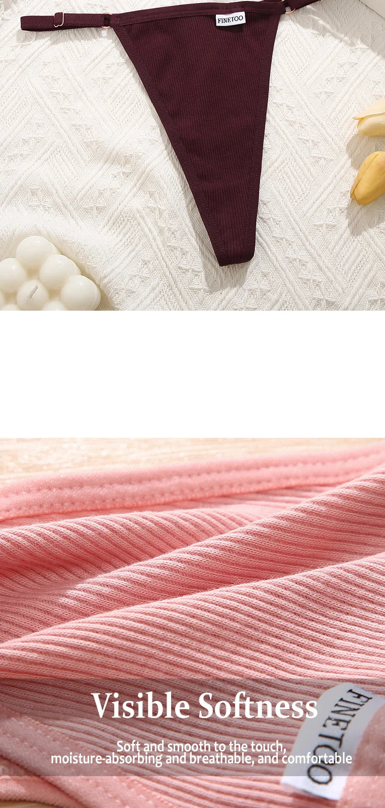 Cotton Sexy Thongs Adjustable Women's Panties Soft Panties Low Waist Seamless Thongs Woman Lingerie Tangas Mujer S-XL FINETOO