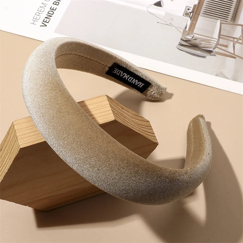 Autumn Winter Soft Velvet Cloth Sponge Padded Hairbands for Women Girls Casual Shopping Face Washing Dress Up Hair Accessories MJH16 1