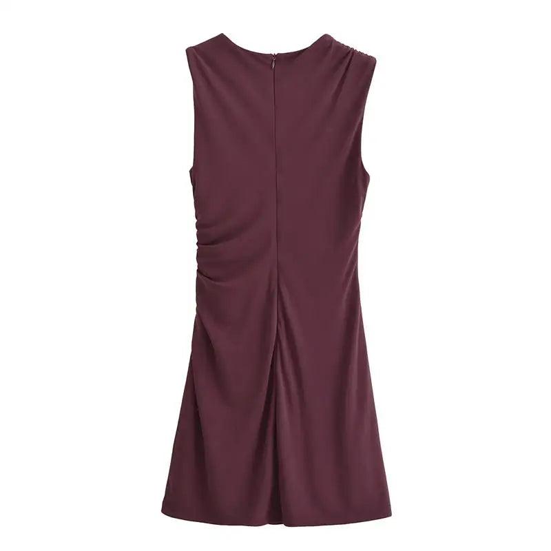 New Elegant Dresses Women's Summer 2025 New Fashion Tight Ruched Mini Party Women's Dress Street Youth Holiday Dress