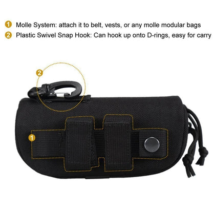 Outdoor Hunting Sunglasses Case Molle Durable Goggles Tactical Bag Sunglasses Storage Case Nylon Hard Glasses