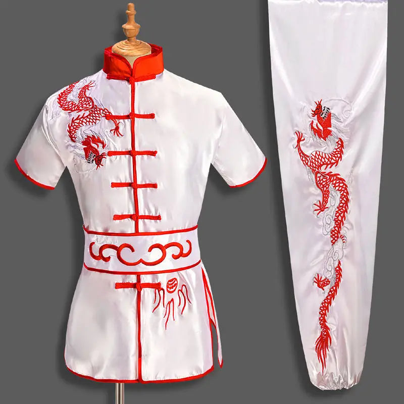 Men Women Chinese Traditional Dragon Wushu Uniform Kung Fu Clothing Set Martial Arts Uniform Tai Chi Kleding Taoist Shaolin Badiee Stylez