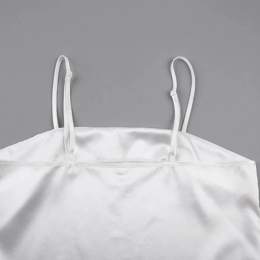 Satin Pajamas With Feathers Sleepwear Women Sets With Pants Black Spaghetti Strap Home Suit White Trouser Suits 2022