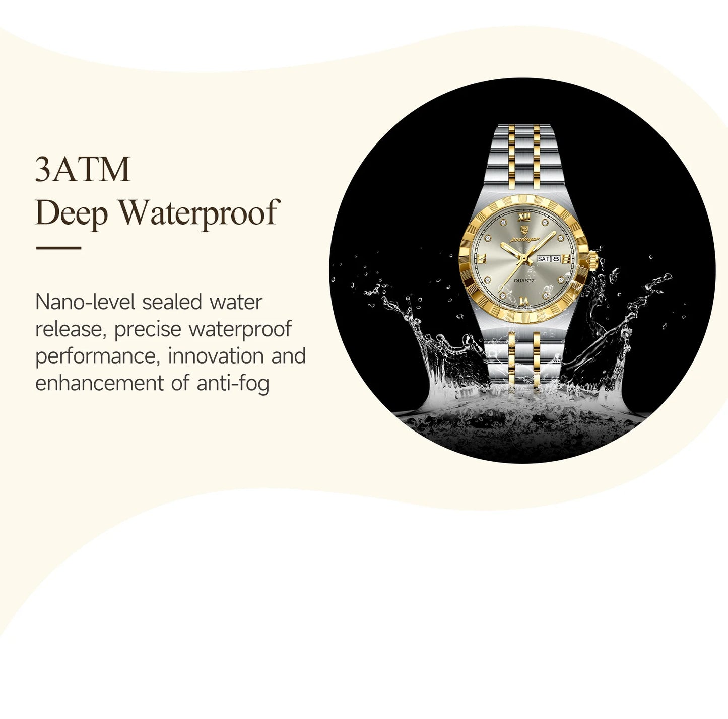 POEDAGAR Luxury Original Ladies Watch Luminous Waterproof Week Date Woman Wristwatch Stainless Steel Women Quartz Watches Female