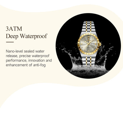 POEDAGAR Luxury Original Ladies Watch Luminous Waterproof Week Date Woman Wristwatch Stainless Steel Women Quartz Watches Female