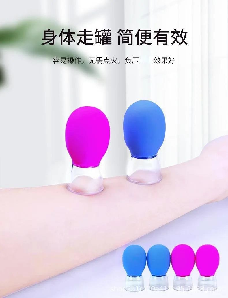 Silicone Face Massager Vacuum Eye Skin Face Lifting Facial Cups Anti Cellulite Jar Anti-Wrinkle Cupping Therapy Beauty Tool
