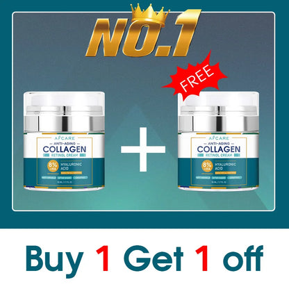 8% HA Collagen Wrinkle Remover Face Cream Anti-aging Fade Fine Lines Firming Lifting Moisturizing Tighten Beauty Skin Care Buy 1 get 1 Free