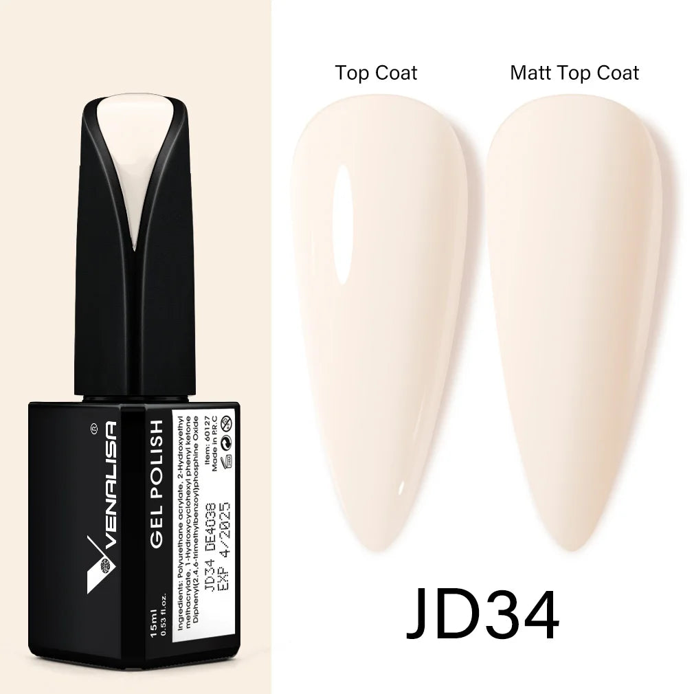 Venalisa 15ml Nail Prep Dehydrator Fast Dry Acid-Free Primer Bond Natural for Builder Jelly Gel Nail Gel Polish Color GelVarnish JD34