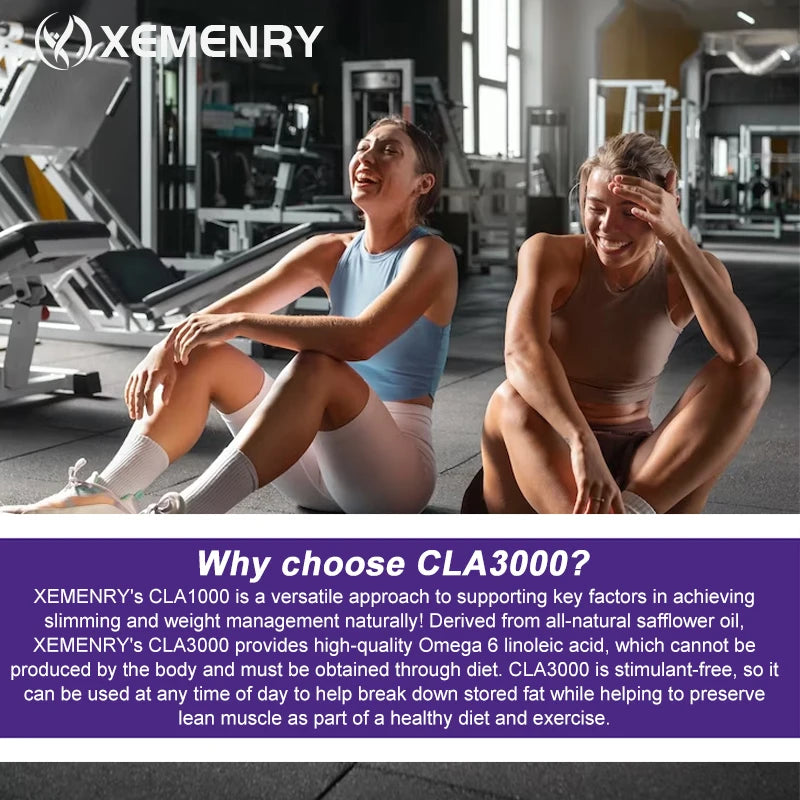 CLA 3000mg - Boost Energy, Improve Muscle Mass, and Boost Metabolism - Non GMO
