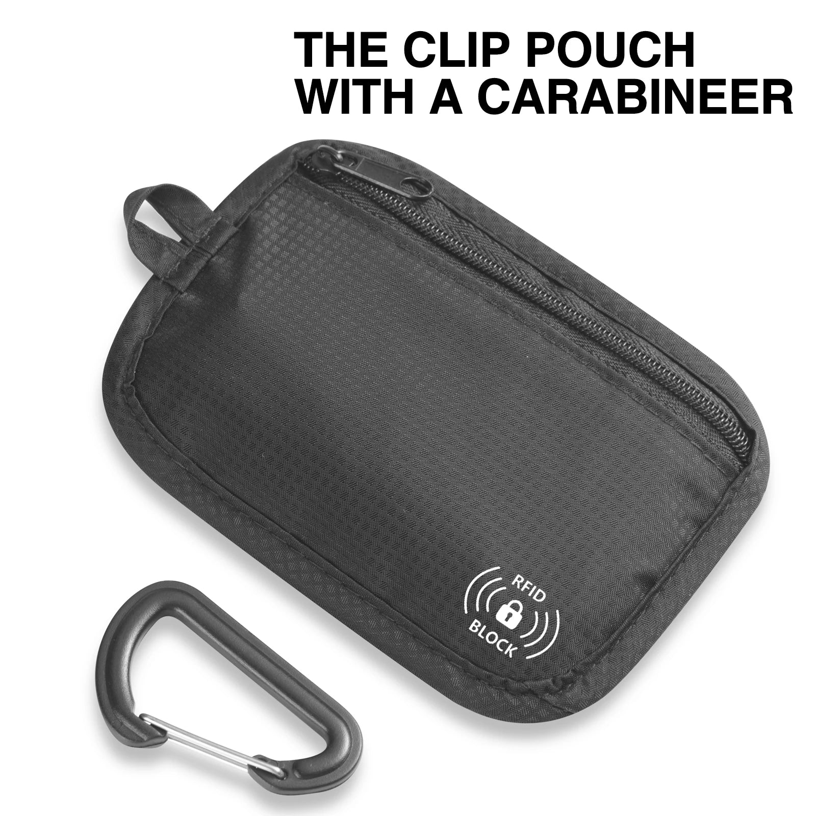 RFID Blocking Lightweight Hidden Clip Stash Money Belt Travel Pouch + Credit Card/ID Holder Money for Women & Men