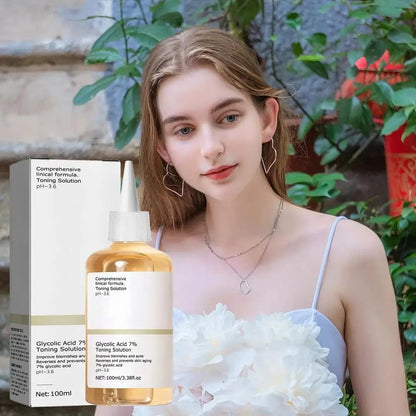 The Glycolic Acid 7% Toning Solution 100ml Repairing Facial Oil Nourishing Gentle Glycolic Acid Toner Face Essence