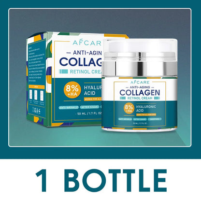 8% HA Collagen Wrinkle Remover Face Cream Anti-aging Fade Fine Lines Firming Lifting Moisturizing Tighten Beauty Skin Care 1pcs