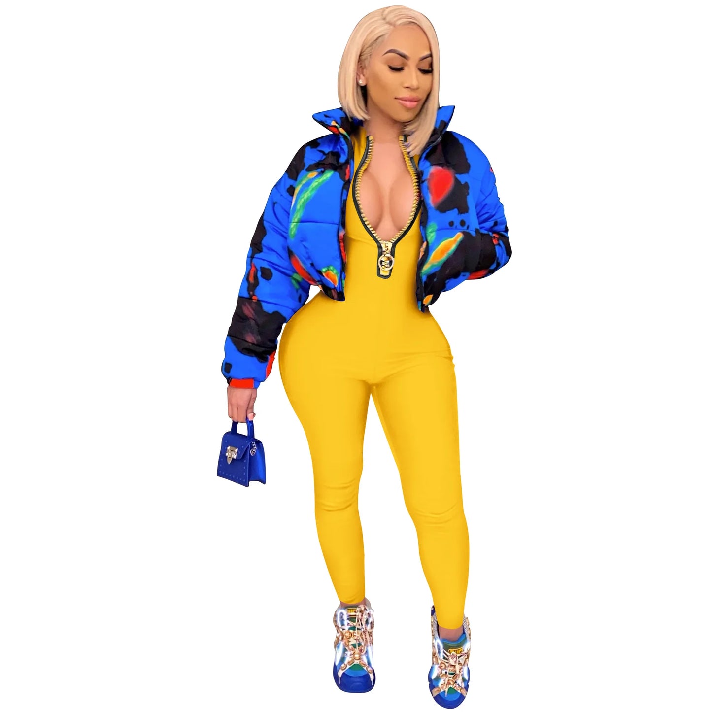 Women's Bodycon One-piece Jumpsuit Long Sleeved Big Zipper Female Casual Sport Workout Skinny Activity Wear Overalls Tops Badiee Stylez