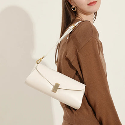 Toptrends Genuine Leather Underarm Shoulder Bags For Women 2025 Luxury Designer Crossbody Purses Envelope Flap Ladies Handbags