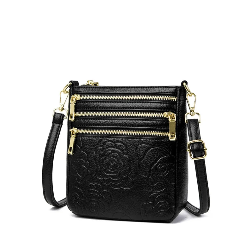 Three Zippers Design Crossbody Bags for Women Soft Leather Handbags High Quality Shoulder Bag Bolsa Women Messenger Bags Sac