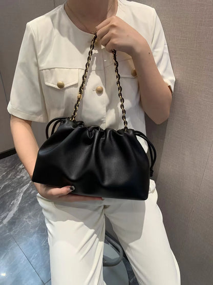 Brand Design Fashion High-grade Texture Leather Cloud Bag Luxury Ladies High Quality Cowhide Shoulder Crossbody Bags For Women