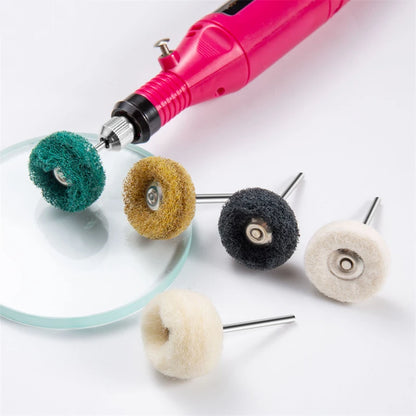 Nail Drill Bit Cleaning Brush Manicure Grinding Head Dual Brush Electric Drills Copper Wire Drill Brush Cleaner Nail Art Tools