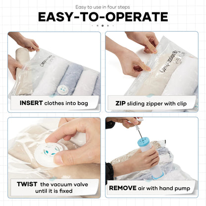 Ryanair 40x25x20 Travel Backpack Large Capacity Foldable Hiking Bag with Vacuum Bags Manual Compression Pump, Storage Backpack