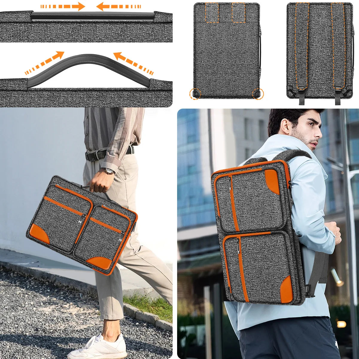 Slim Laptop Case 15-16 Inch Spill-Resistant Handbag Briefcase for Most Popular 15.6 Inch Notebooks - Sleeve Protection