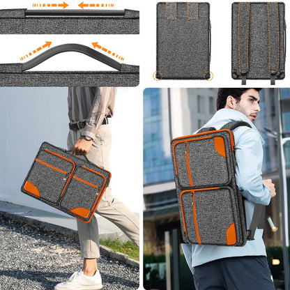 Slim Laptop Case 15-16 Inch Spill-Resistant Handbag Briefcase for Most Popular 15.6 Inch Notebooks - Sleeve Protection