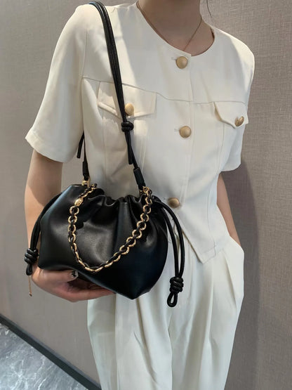 Brand Design Fashion High-grade Texture Leather Cloud Bag Luxury Ladies High Quality Cowhide Shoulder Crossbody Bags For Women