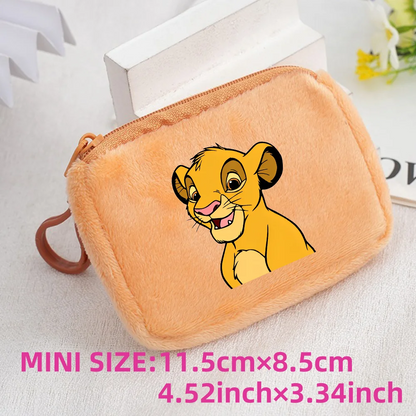 The Lion King Coin Purse Mini Coin Key Bag Money Pocket Plush Wallet Kid Cartoon Cute Moneybag Kawaii Birthday Gift Storage Bag