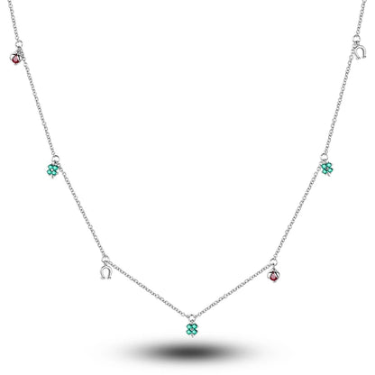 Original 925 Sterling Silver Necklace For Women Class Style Heart Shape Romantic Style High Quality Women Necklace Jewelry Gift KTN028