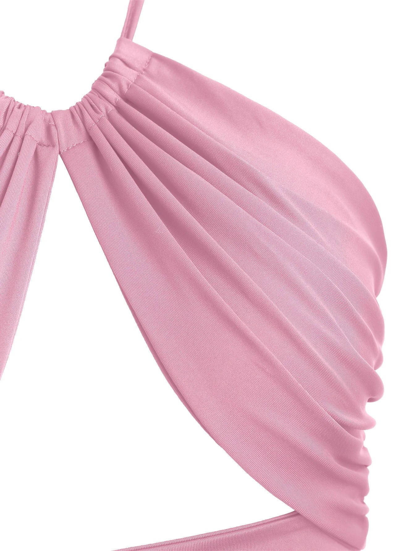 Europe and the United States solid color hanging neck small tube top hollowed out umbilical slim hot girl suspender vest