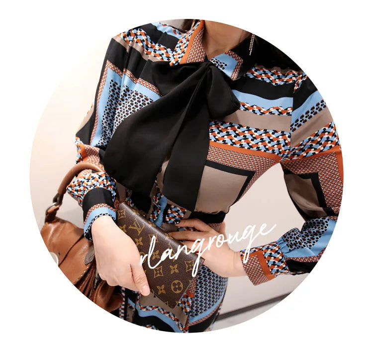 H Han Queen Vintage Print Elegant Long Dress Women Spring Single-breasted Shirt Dresses Waist Swing Ankle-length Vestidos