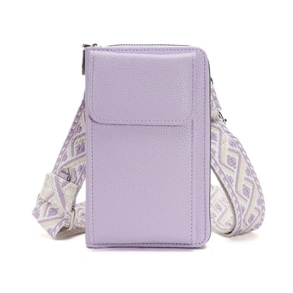 Buylor сумка для телефона PU Leather Cell Phone Bag Fashion Crossbody Bag Luxury Designer Ladies Shoulder Bag With Small Wallets purple