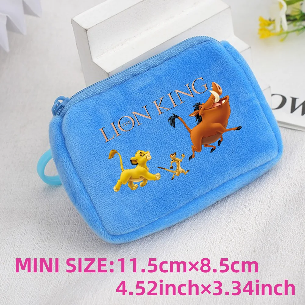 The Lion King Coin Purse Mini Coin Key Bag Money Pocket Plush Wallet Kid Cartoon Cute Moneybag Kawaii Birthday Gift Storage Bag 1pcs-022