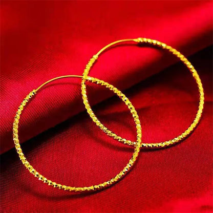 Senlissi - New Fashion 18k Gold Plated 925 Sterling Silver Women's Hoop Earrings 2.0mm Fashion Earring Rose Gold Cерьги Kольца 0