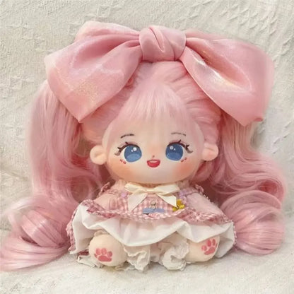 Pretty Dress Clothes for 20cm Cotton Doll, Kpop Plush Dolls Cute Outfit JK Dress Hoodie Casual Set Doll's Accessories 25