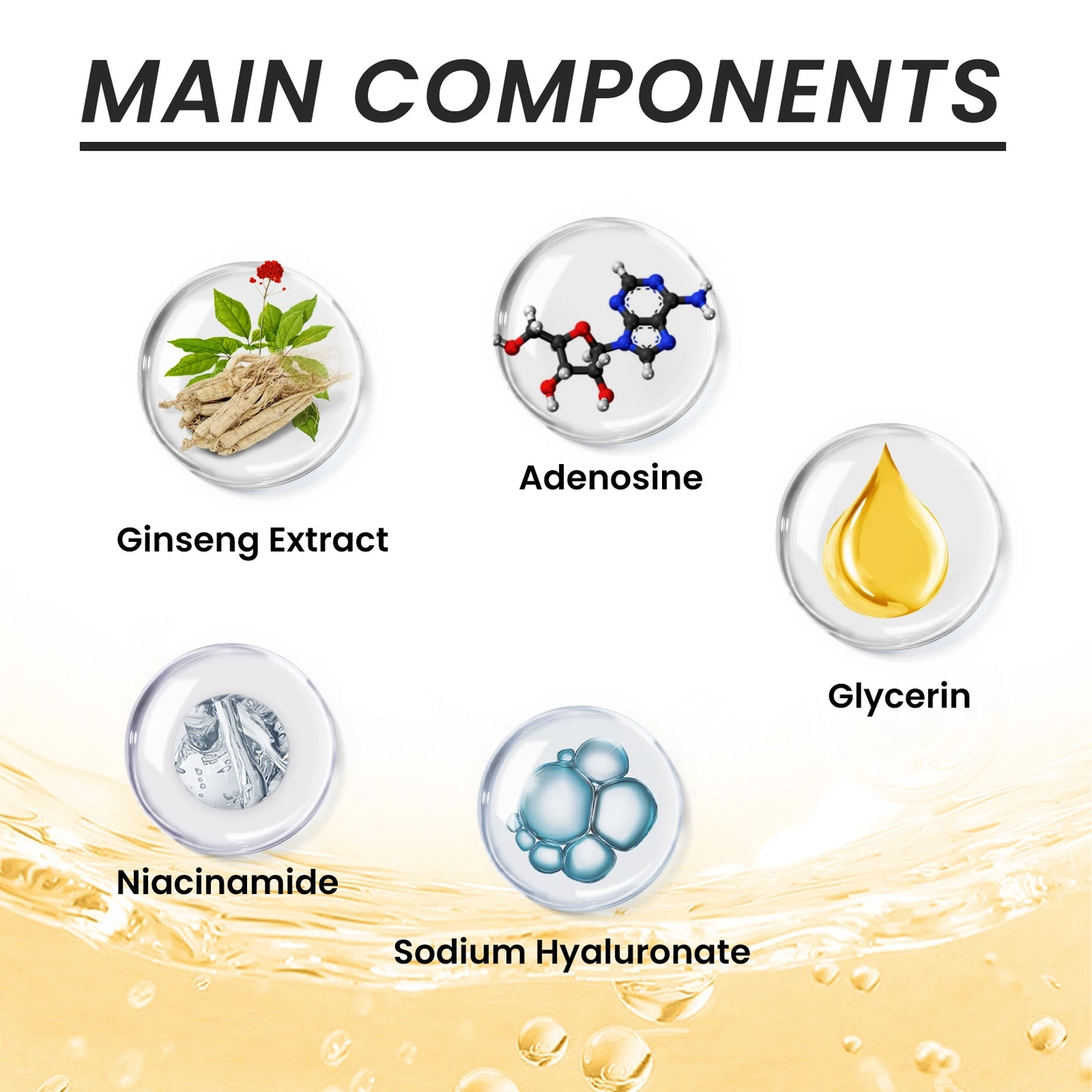 Ginseng Face Essence Moisturize Lighten Fine Line Smooth Restores Dry Dull Skin Brighten Serum Hydrating Facial Care Toner