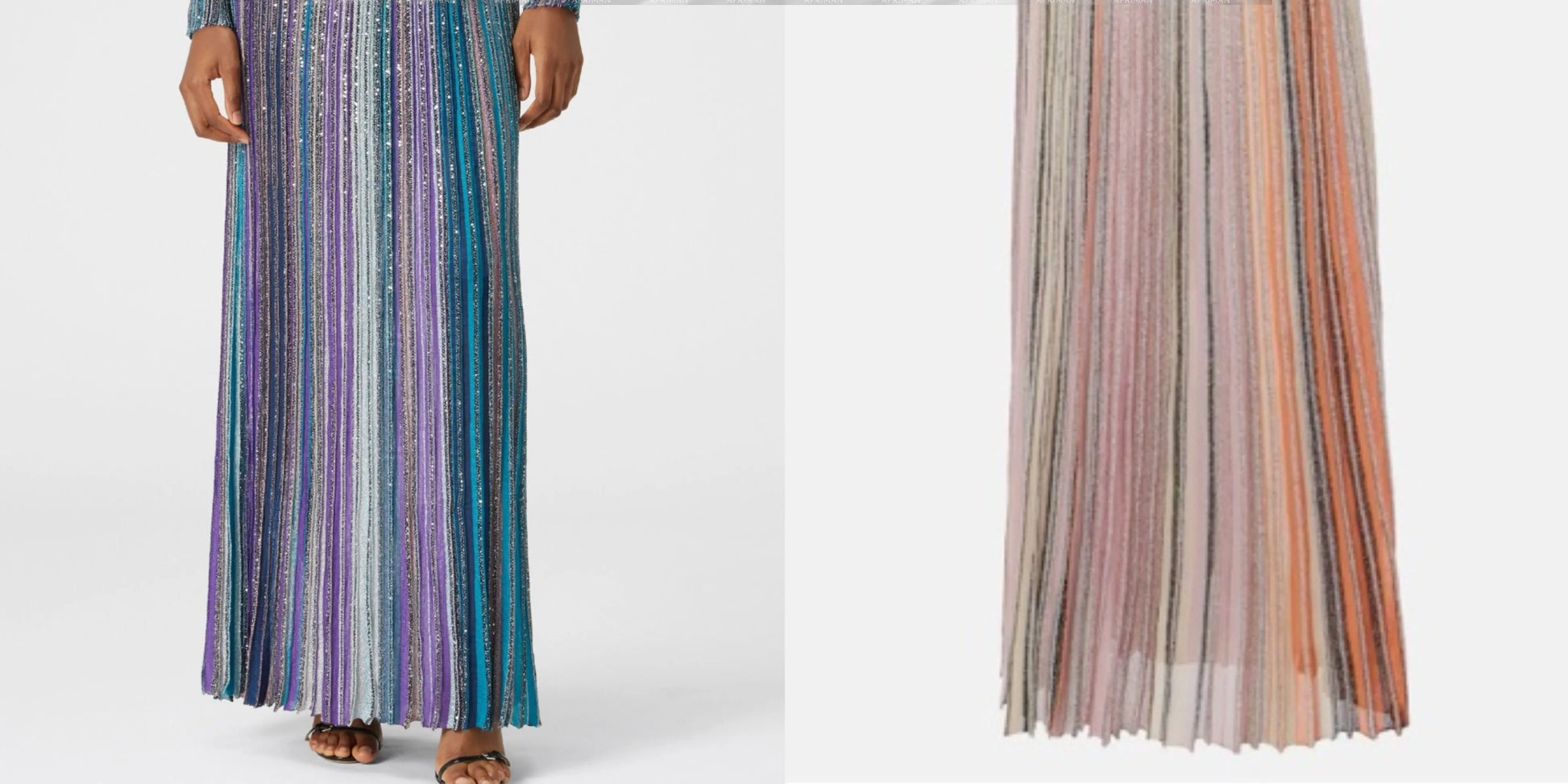 Women V Neck Long Sleeve Bright Silk Color Mosaic Stripe Waist Temperament Long Knitted Dress Badiee Stylez