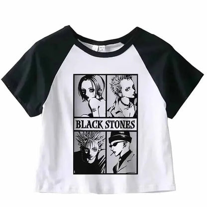 Nana Japanese Short Sleeves Anime Summer Crop Top T Shirt Casual Harajuku T Shirt Top Women Heart Graphic Tees Anime T-shirt 2