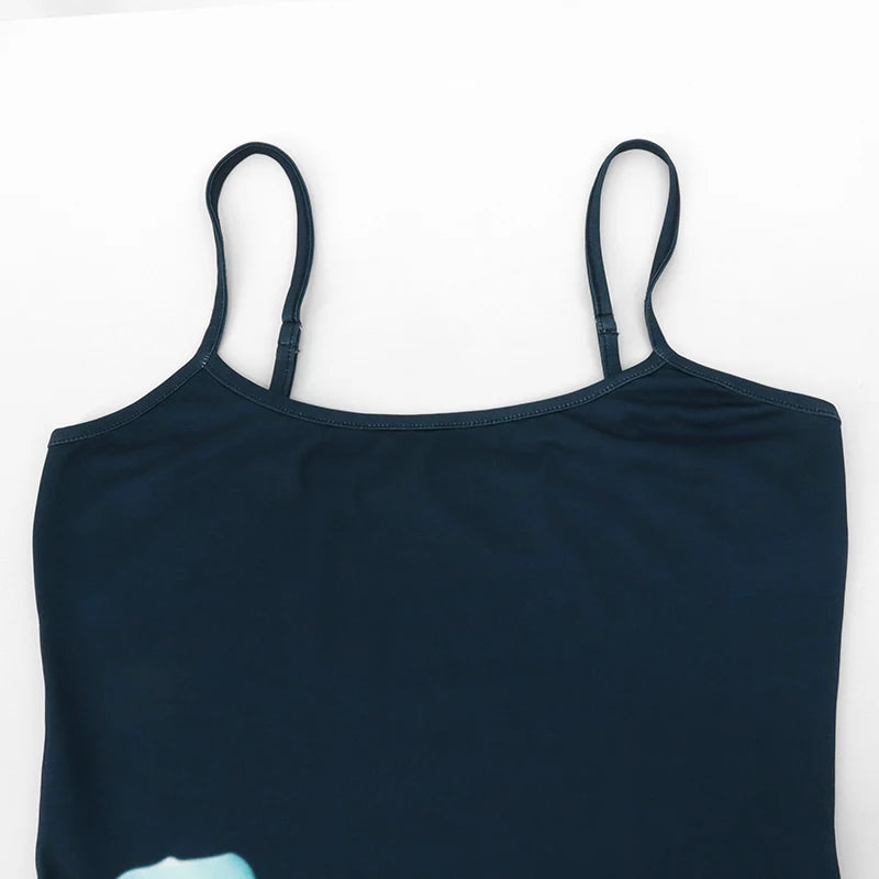 Summer Women's Dresses New Fashion Print Sleeveless Backless Bodycon Sexy Maxi Dresses Casual Streetwear Club Elegant Lady Dress