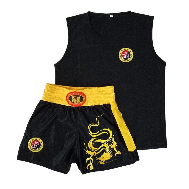 Unisex Boxing Uniform Sanda Suit Kongfu Uniform Wushu Clothing Martial Arts Performance Costume for Children Adult Badiee Stylez