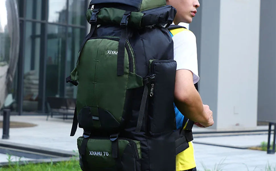 Hiking Backpack 70L Oxford Large Rucksack for Travelling Camping Hunting Bag Waterproof Lightweight Backpacks