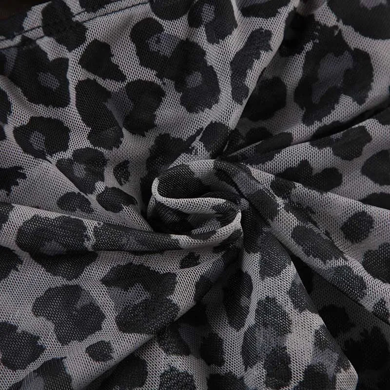 Leopard Mesh Crop Top y2k Bow Velvet Patchwork See Through Mini Vest Grunge Korean Vintage Camisole Lace Frill Tanks