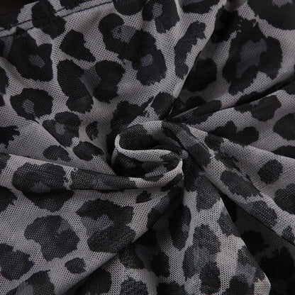 Leopard Mesh Crop Top y2k Bow Velvet Patchwork See Through Mini Vest Grunge Korean Vintage Camisole Lace Frill Tanks