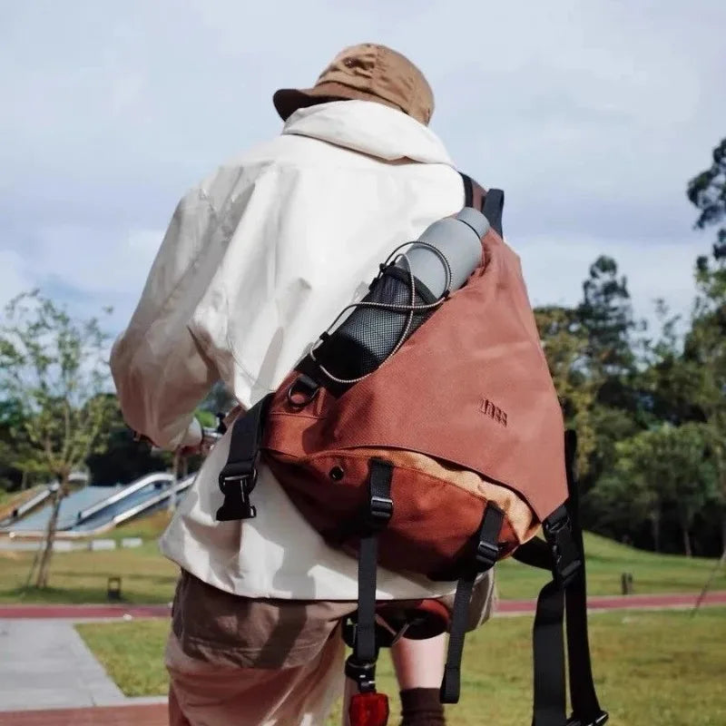 New Y2k Portable Light Nylon Crossbody Bag Trendy Rucksack Travel Shoulder Bag Casual knapsack Outdoor Sports Unisex Chest Packs