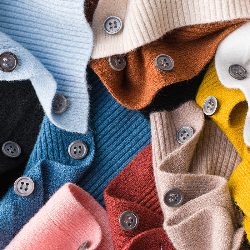 Women Cardigans 2025 Single Breasted Solid Knitted Shirt Spring Autumn Cardigan Korean Fashion V-neck Sweaters Knit Outerwear