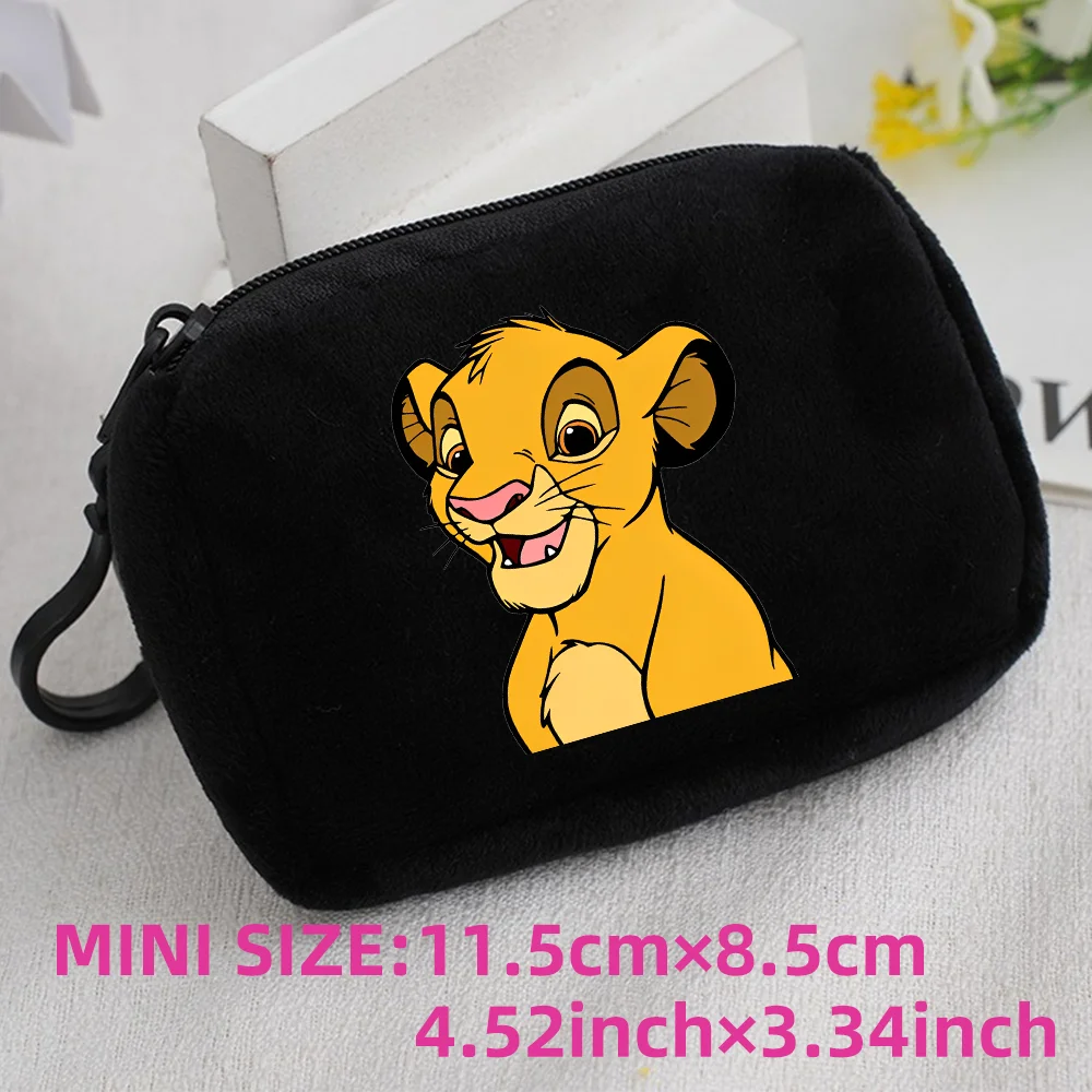 The Lion King Coin Purse Mini Coin Key Bag Money Pocket Plush Wallet Kid Cartoon Cute Moneybag Kawaii Birthday Gift Storage Bag 1pcs-012