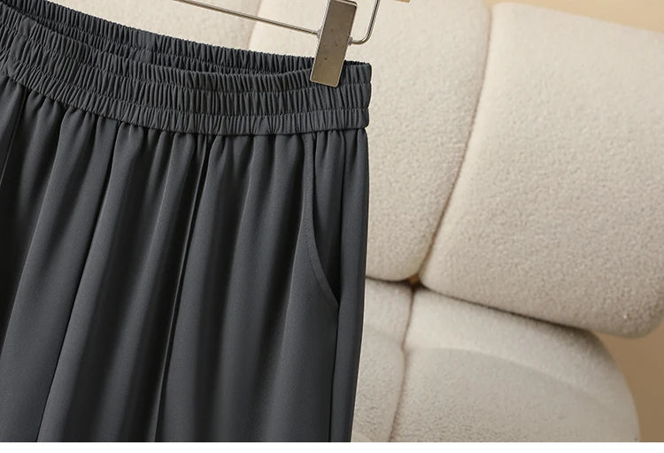 Plus Size Shorts Women High Elastic Waist Wide Leg Loose Pants With Pockets Summer 2025 New Korean Fashion Half Shorts Women