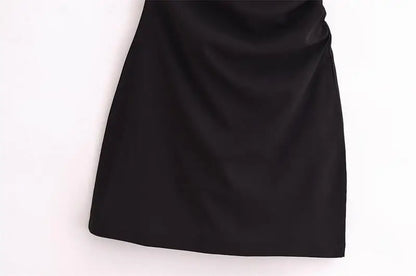 New Elegant Dresses Women's Summer 2025 New Fashion Tight Ruched Mini Party Women's Dress Street Youth Holiday Dress